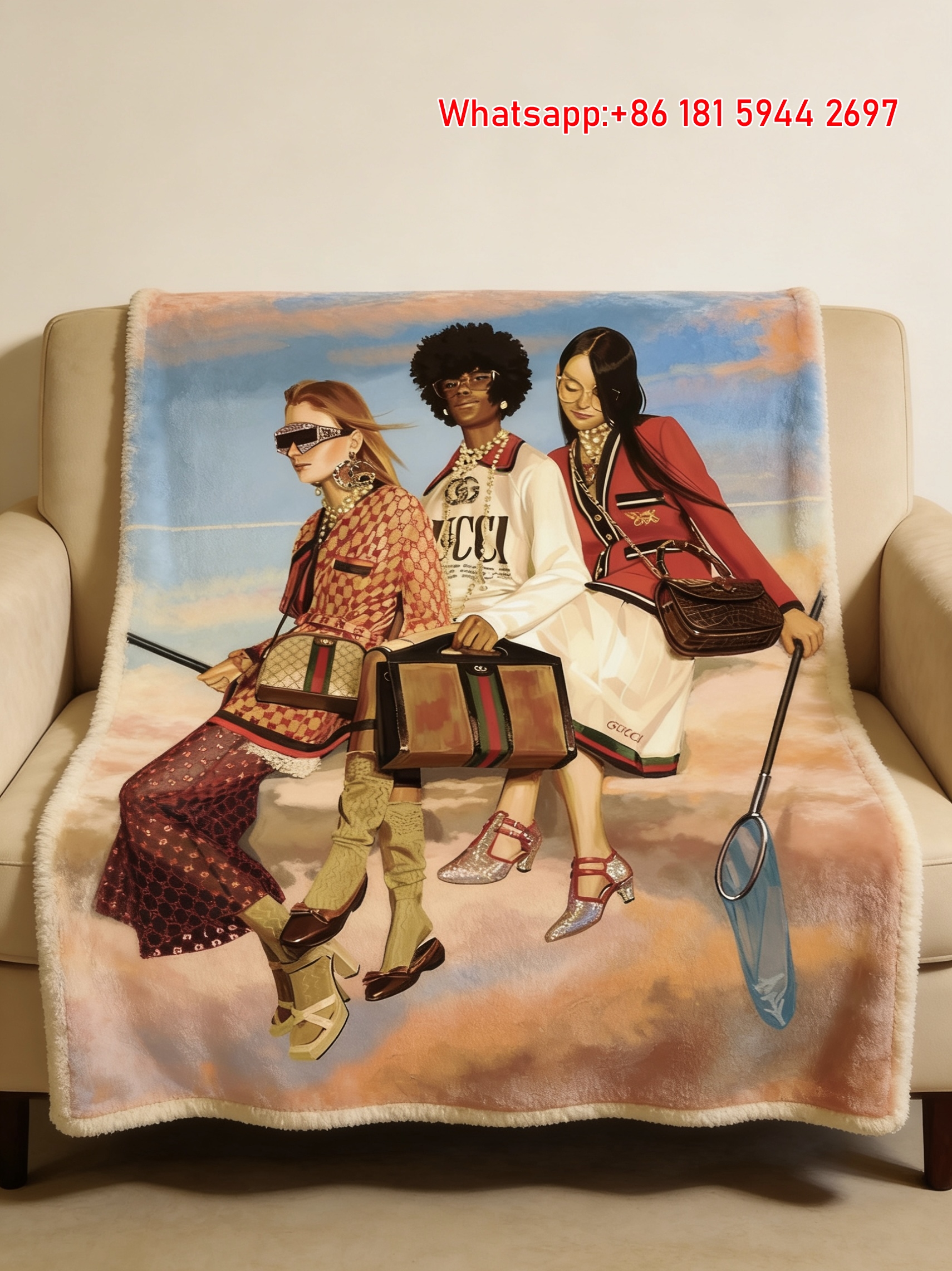 Gucci Cloudwalkers Skybound Couture Throw Blankets IMG_2945
